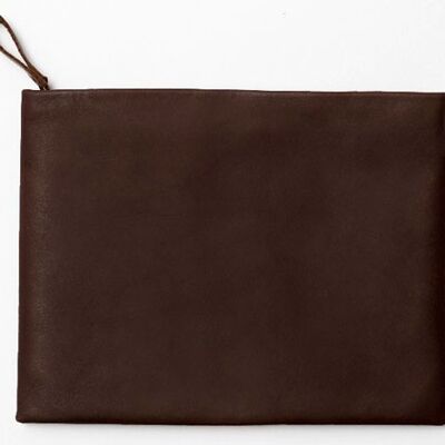 M Chocolat zipped leather pouch