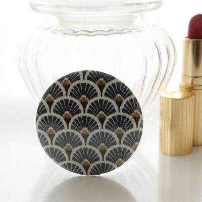 Miroir de poche Bella éventails bleus