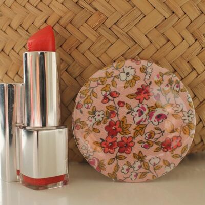 Bella espejo de bolsillo pequeño rosa