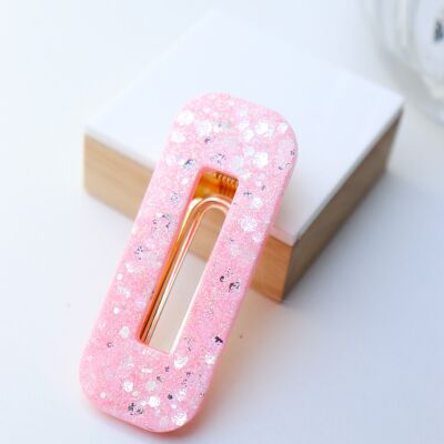 Barrette Rose Holographique