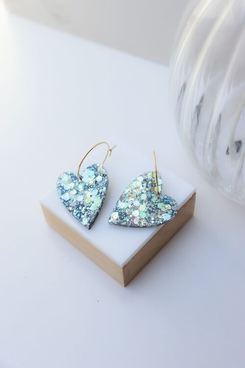 Boucles d'oreilles Mimi Vert Holographique