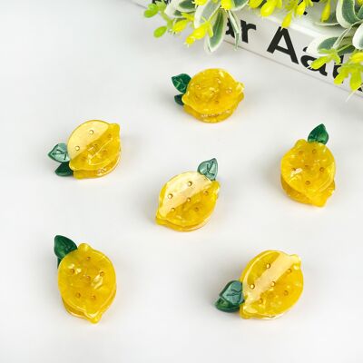 🍋 Mini Lemon Acetate Fruit Hair Clip – Fresh & Zesty Look 🍋