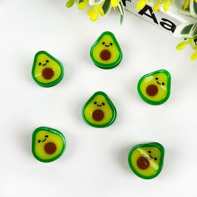 Mini pinza para el cabello con forma de aguacate y acetato: verde, bonita y moderna.