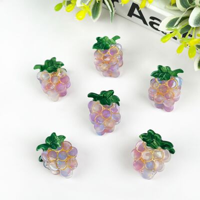 🍇 Mini pince à cheveux en acétate de raisin – Douce et élégante 🍇