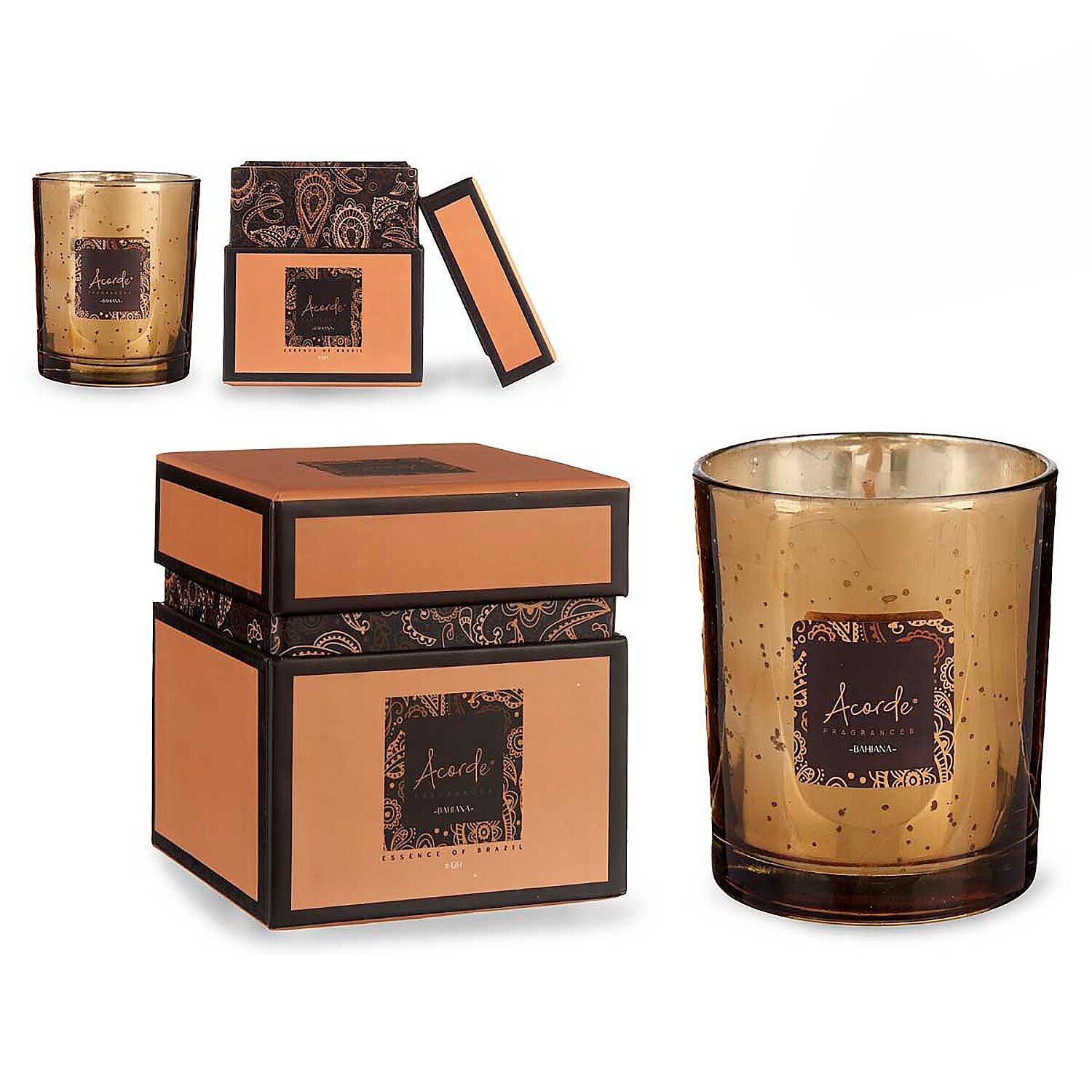 Duftkerze im Glas mit Schachtel, Vanilleduft.200 ml, 42h Farbe: Gelb