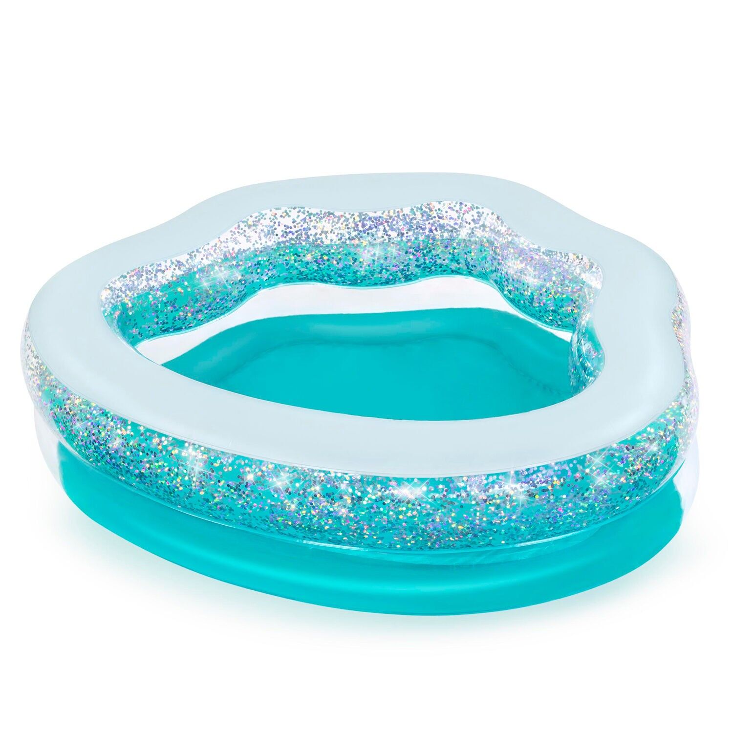 BESTWAY.SPARKLE SHELL AUFBLASBARER POOL 150 X 127 X 43 CM Farbe: WeißBlau