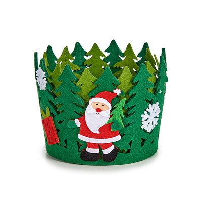 Panier rond, décoration de Noël Couleur : Vert