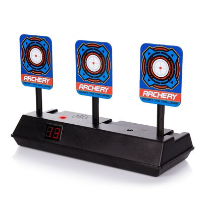 Cibles de fléchettes électroniques avec effets sonores et affichage du score. Lancez les 3 cibles et elles s'élèveront automatiquement. Couleur : Noir