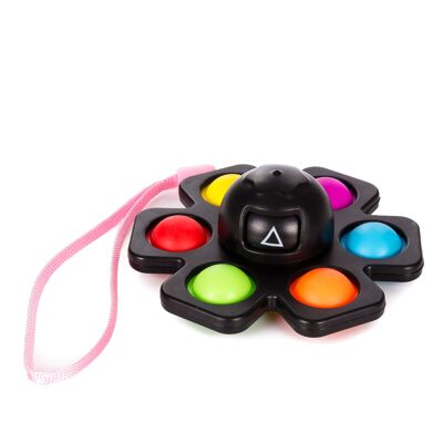 Squid Pop It 8,5 cms diseño Vigilantes. Spinner y Bubble Pop It. Color:Negro