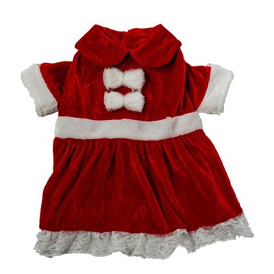 Traje navideño para mascotas. Color:Rojo