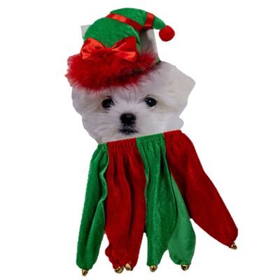 Gorro para mascotas con cuerpo navideño. Color:Rojo DMAJ0735