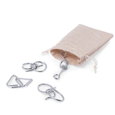 Set of 4 Facon skill games.Color:Silver