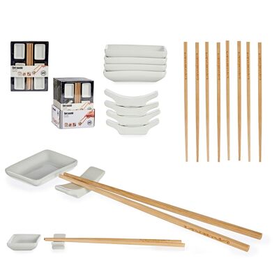 12-piece sushi set.Color: Beige
