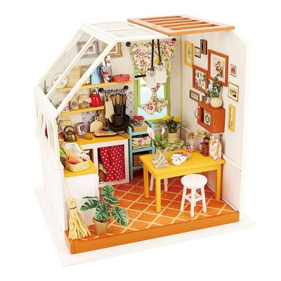 Cocina Jasons. Casa de muñecas maqueta de madera para pintar y montar. Color:Multicolor