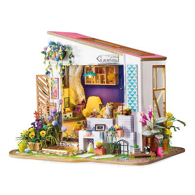 Porche de lilys. Casa de muñecas maqueta de madera para pintar y montar. Color:Multicolor