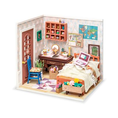Dormitorio Annes, maqueta 3D realista con gran detalle, 88 piezas. Color:Multicolor