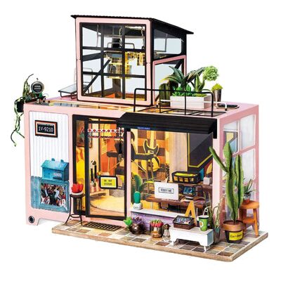 Estudio kevins. Casa de muñecas maqueta de madera para pintar y montar. Color:Multicolor