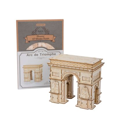 Arco del Triunfo. Maqueta 3D realista con gran detalle, 118 piezas Color:Beige