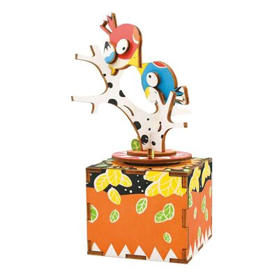 Caja de música para montar diseño Canción del Pájaro y el Árbol. 33 piezas. Color:Multicolor