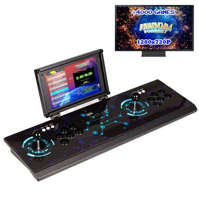 Consola retro ARCADE 3D 64Gb 4222 juego WIFI PANDORA FORREST. Pantalla full 10" para dos jugadores. Color:Negro
