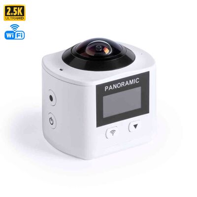 Logans 360° Sports Camera. 2.5K video, 16 megapixels, slow motion, Sony sensor.Color: White
