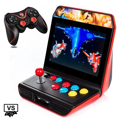 Console retrò Full HD da 12 pollici per un giocatore.FULL HD 8gb 1000 giochi.Colore: rosso