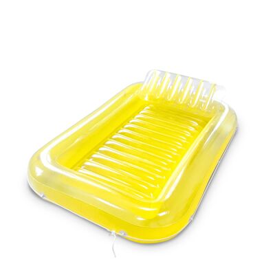 Letto galleggiante quadrato. 180x120cm. Materasso gonfiabile per piscine, laghi, mari, ecc.Colore: Giallo