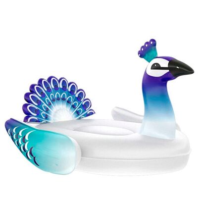 Carro gigante a forma di pavone. 190 cm.Colore: Bianco/Viola