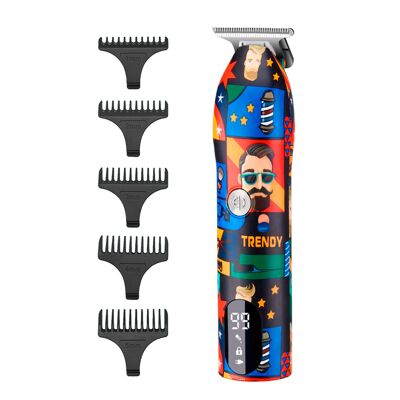 Tondeuse à cheveux et à barbe LK-1923. Avec 5 peignes de 1 à 5mm et accessoires. Rechargeable battery. Couleur : Multicolore