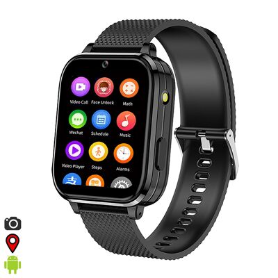Smartwatch Phone T36 4G con SO Android incorporado. Funciones avanzadas y localizador GPS, Wifi y LBS. Color:Negro