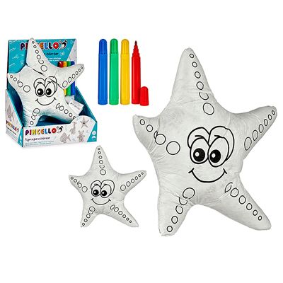 Peluche a forma di stella marina da dipingere