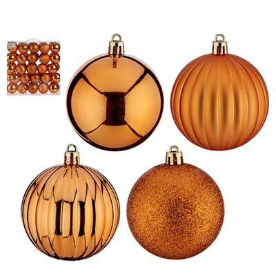 Lot de 50 boules de Noël en relief.