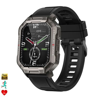 Montre connectée d'extérieur NX3 avec modes sportifs, fréquence cardiaque, pression artérielle et moniteur O2. Batterie de 410 mAh.