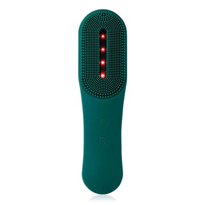 Cepillo limpiador facial de silicona. Tratamiento de luz LED triple, rejuvenecimiento, anti acné, activador de colágeno.