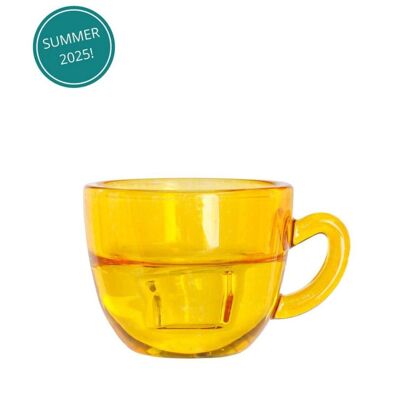 Bougeoir Café Ø8 x h.5 cm d'ambre
