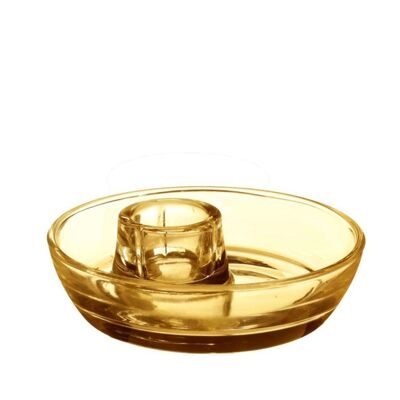 Bougeoir Mila – Ø9.8 cm, hauteur 3 cm, ocre