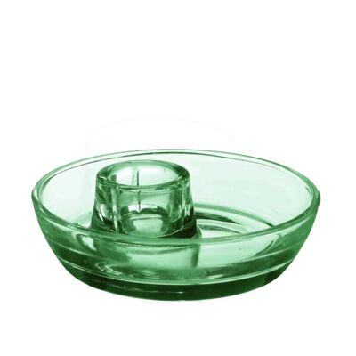 Bougeoir Mila – Ø9.8 cm, hauteur 3 cm, vert foncé