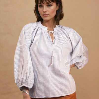 Striped Patterned Blouse | Akola-3
