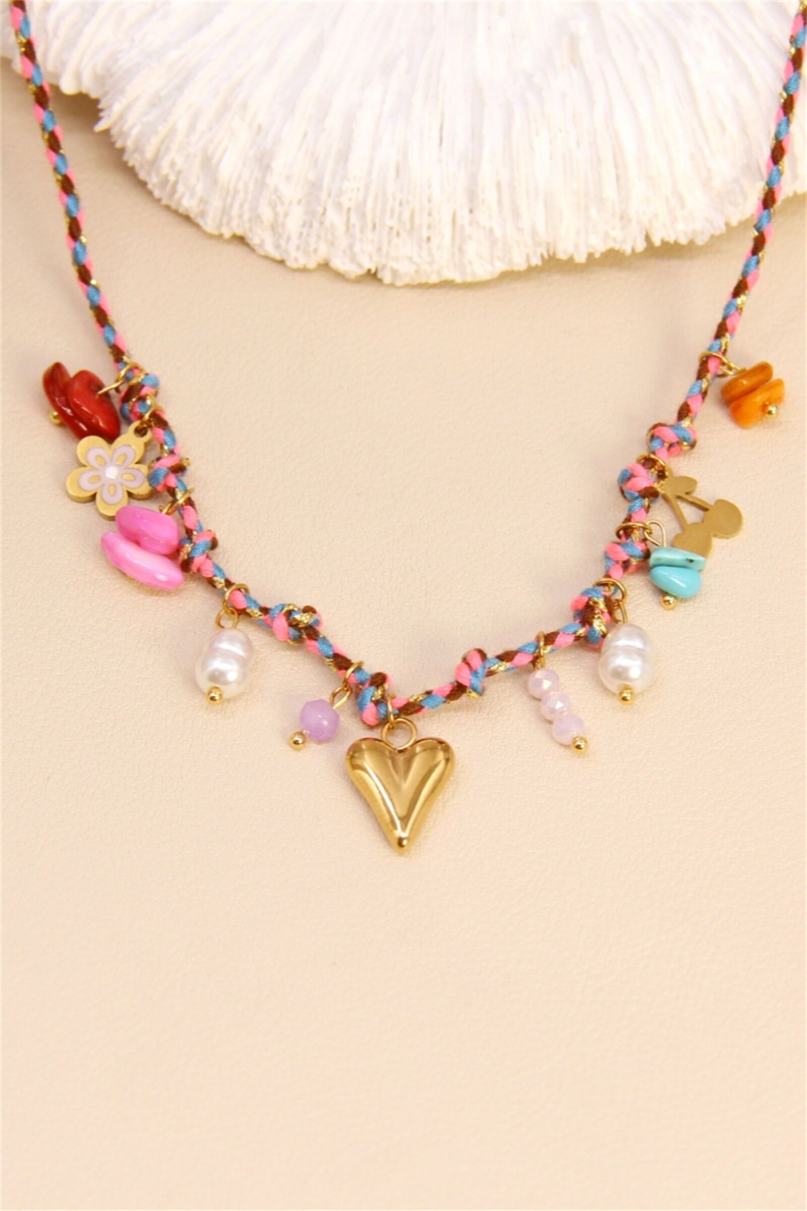 Herz-Charm-Halskette – Explosion der guten Laune
