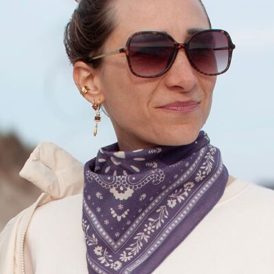 Small cotton scarf - Blue bandana