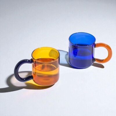 Tasse en verre artistique Nordic Morandi Color