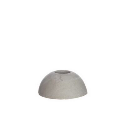 Bougeoir rond Ø7 cm, hauteur 3 cm, gris