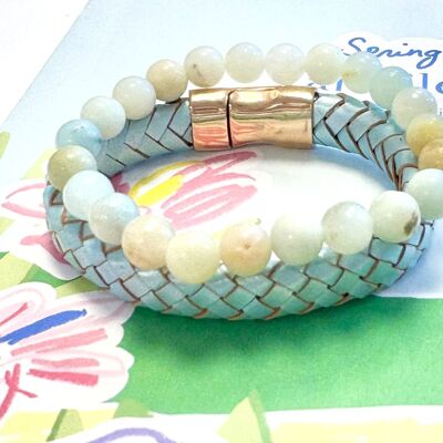 Ensemble de bracelets turquoise d'été