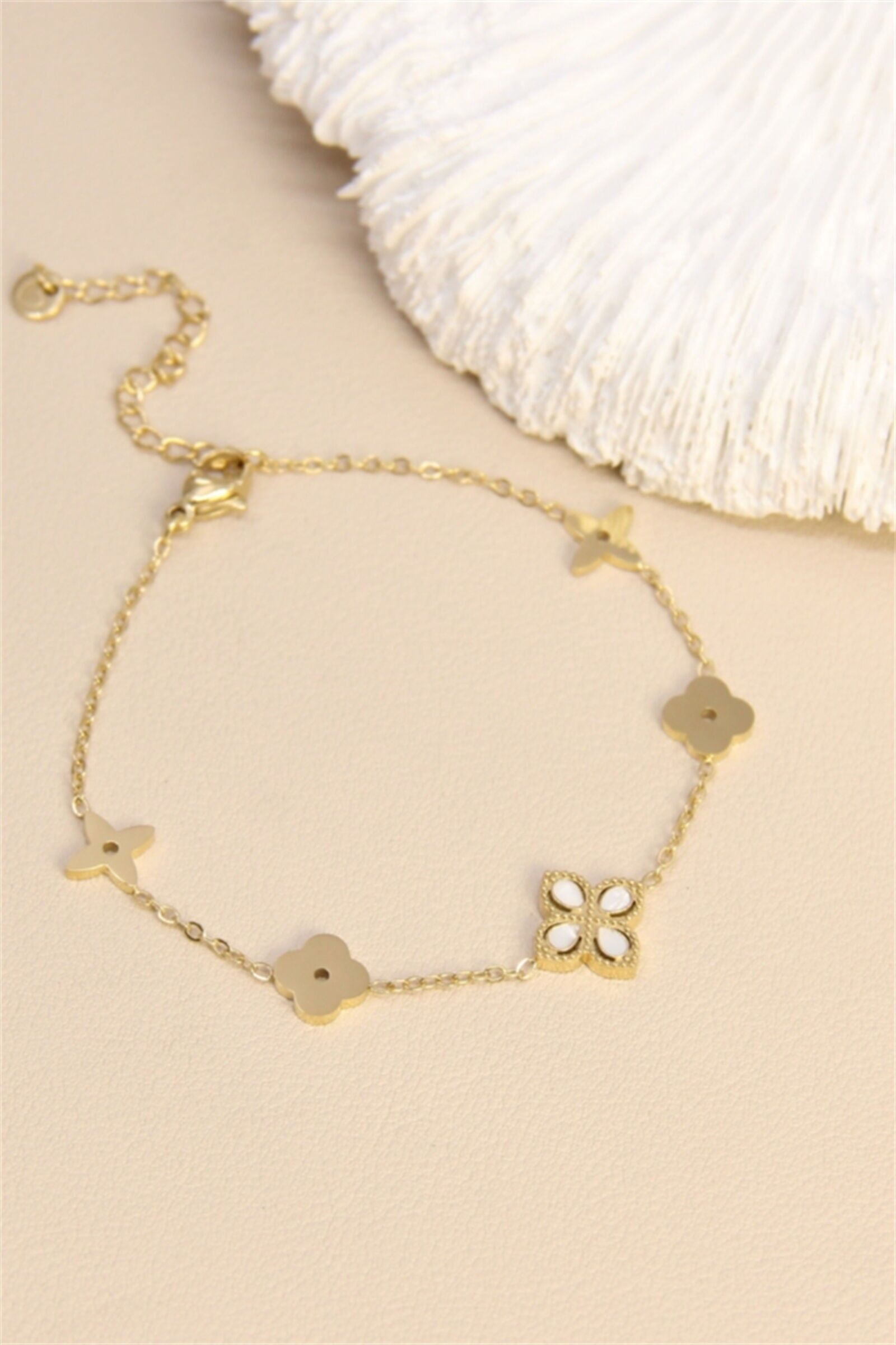 Iconic Flowers Goldarmband – Edelstahl