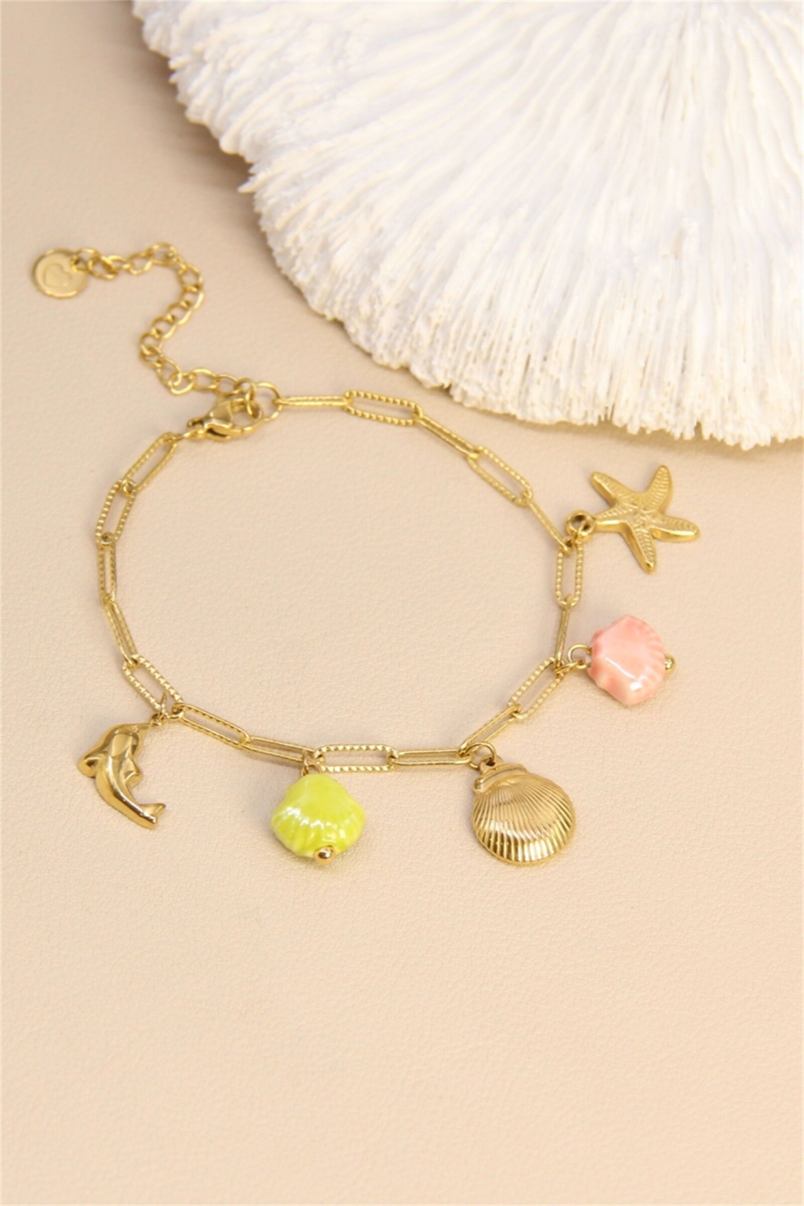 Marine-Charm-Kettenarmband – Edelstahl