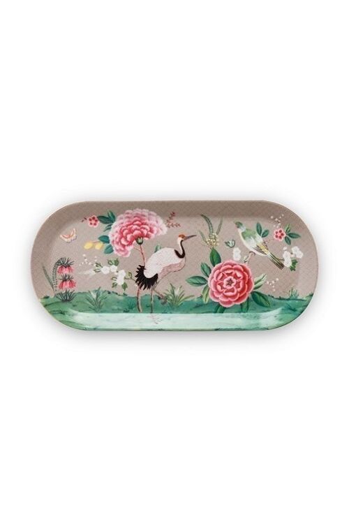 PIP Plat cake Blushing Birds Kaki 33.3x15.5cm