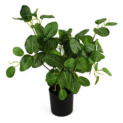 Grand pot de plantes artificielles en plastique lesté de 40 cm. Pothos Botanik artificiel.