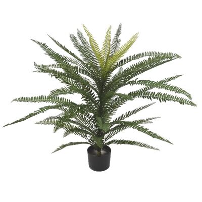 Fougère de Boston en plastique ignifuge de 75 cm avec 49 feuilles