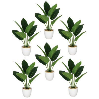 Confezione da 6 piante artificiali di Aureum da 45 cm