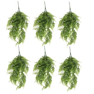 Lot de 6 plantes artificielles suspendues Pothos vertes résistantes aux UV et au feu 85 cm